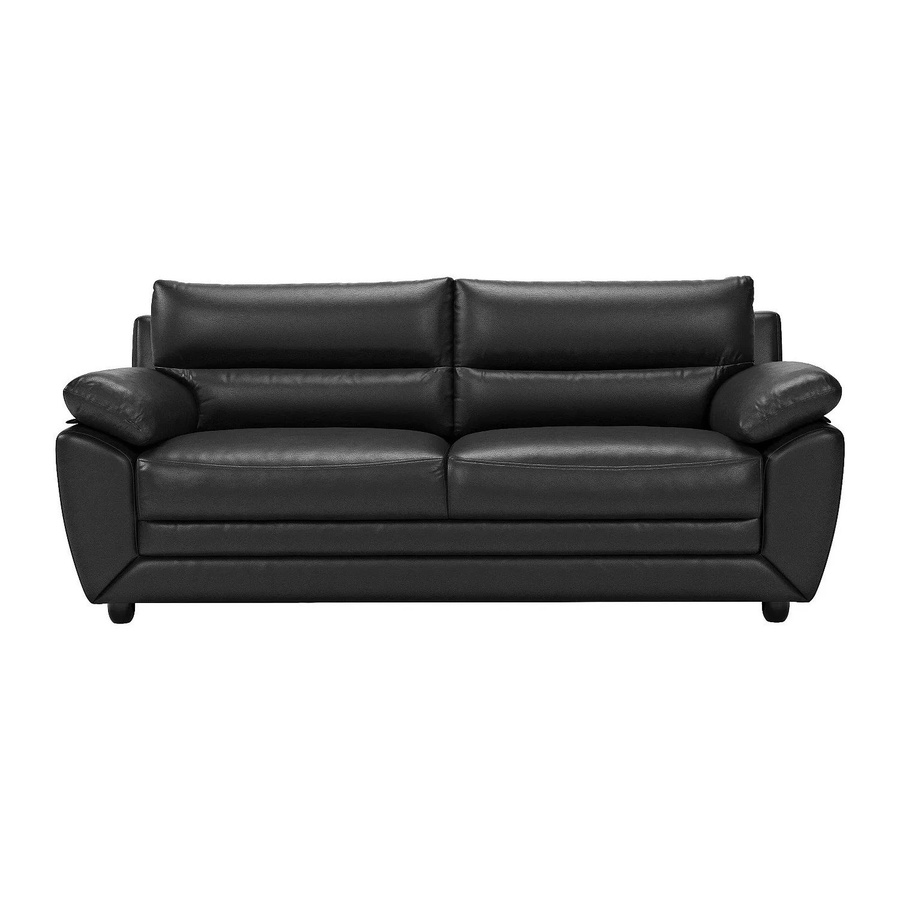 Vente-unique Sofa Manoa Schwarz ohne Schlafmöglichkeit mit Armlehnen - Bild 2