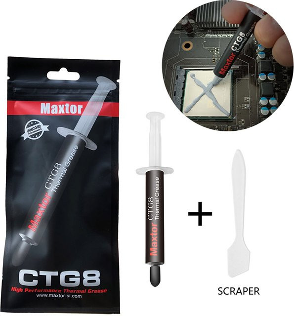 Maxtor CTG8 Mini Wärmeleitpaste für CPU und GPU mit 12,8 W/mk Wärmeleitfähigkeit - Bild 1