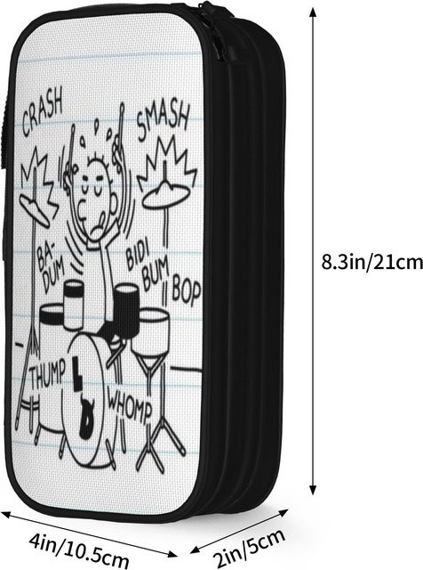 Fancy Style Studio Federmäppchen Tagebuch eines witzigen Kerls Merch in Weiß mit großem Fassungsvermögen - Bild 1