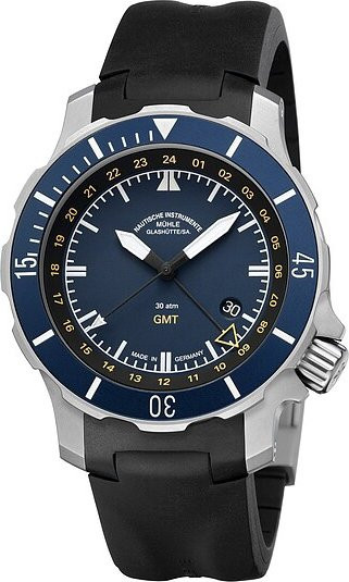 Mühle Glashütte Armbanduhr Seebataillon GMT, Automatik, Titan, 44 mm, Herren - Bild 1