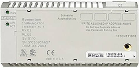 Schneider Electric 170ENT11002 Erweiterungsmodul mit Ethernet/LAN in Grau - Bild 1