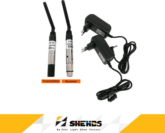 SHEHDS DMX Wireless Receiver und Sender 2,4G ISM für DJ-Beleuchtung und Bühnenkontrolle - Bild 1