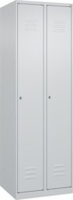 C+P Wäsche-Spind Classic PLUS mit 2 Abteilen, grau, H x B x T: 185 x 60 x 50 cm - Bild 1