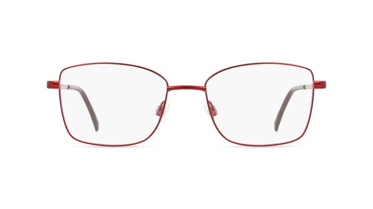 Fielmann MC 640 FA JENNIFER Korrektionsbrille, Vollrand, Quadratisch, Edelstahl, rot, Damen - Bild 1