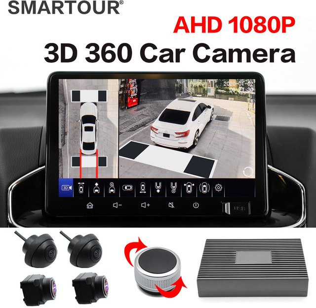 SMARTOUR 360-Grad Auto-Umgebungskamera-System mit 1080P Full HD Panorama-DVR-Rekorder in Schwarz - Bild 1
