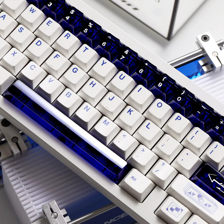 Venit Keys Geometrische Tastenkappen in Weiß, Cherry Profile aus PC-PBT für mechanische MX-Tastaturen - Bild 4