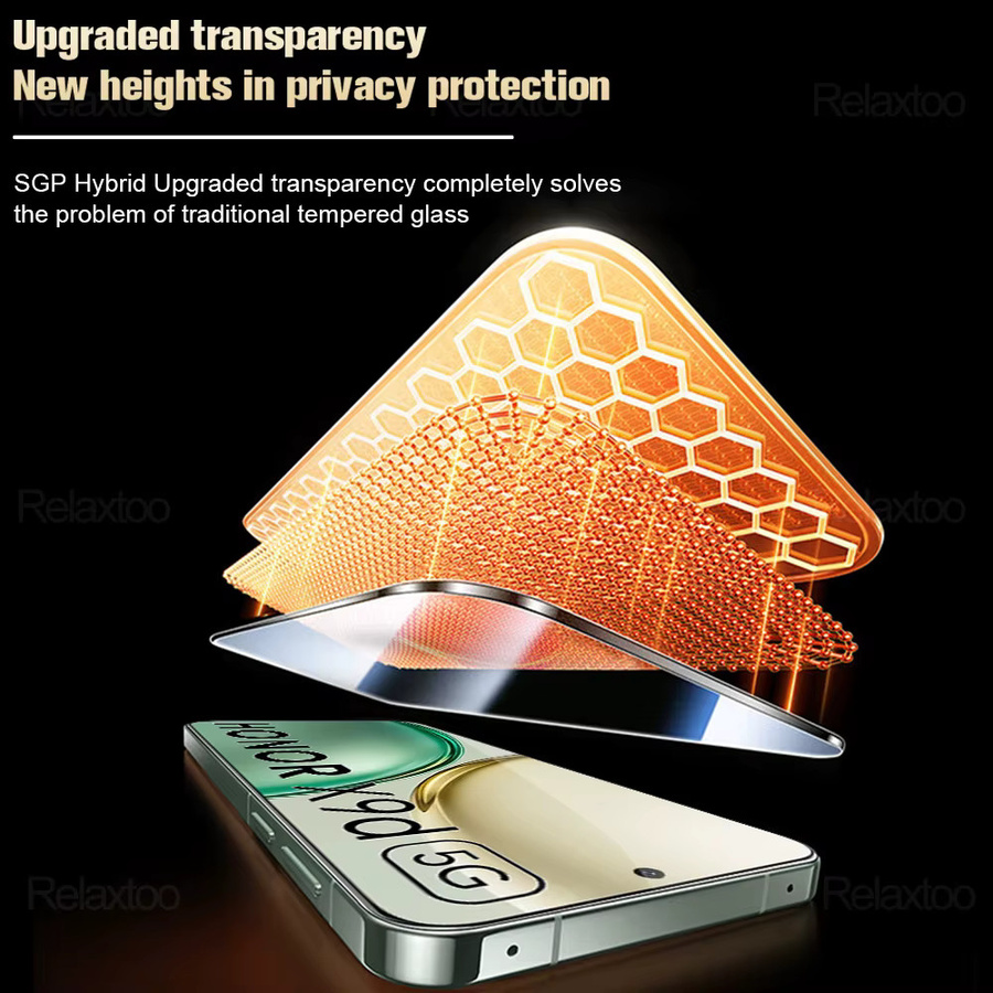 2er-Pack Gehärtetes Glas Display Schutzfolie für Honor X9d 5G 2025, Transparent - Bild 4