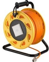 goobay Patchkabel Cat.7a S/FTP Ethernet LAN mit RJ-45 Buchse, Orange, 50 m - Bild 1