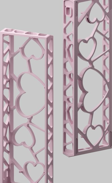 Keebox Hollow Heart Mechanisches Aluminium-Tastaturgehäuse für 60% Layout DIY-Tastaturen, kompatibel mit Wooting60 HE und GH60 PCB, in Pink und Purple - Bild 1