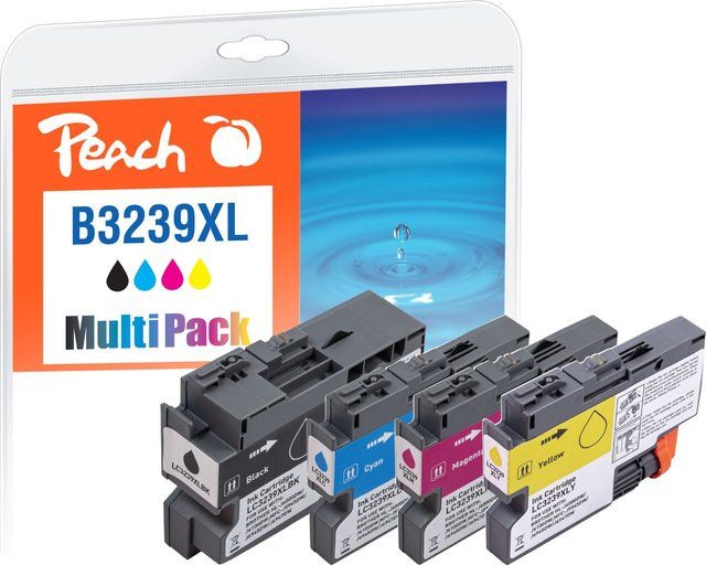Peach B3239 XLVALP Druckerpatronen Set XL in Schwarz und Multicolor ersetzt Brother LC-3239XLVALP für Brother HLJ 6000 DW und HLJ 6100 DW - Bild 1