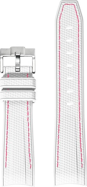 Uhrenarmband MoonSwatch, Silikon, 20mm, Weiß, Unisex - Bild 1