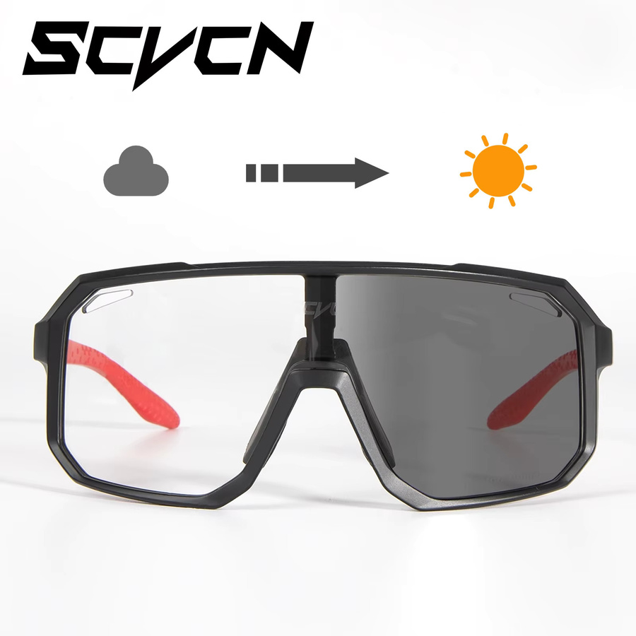 SCVCN Photochrome Sonnenbrille, Vollrand, Black, Unisex, Kunststoff - Bild 5