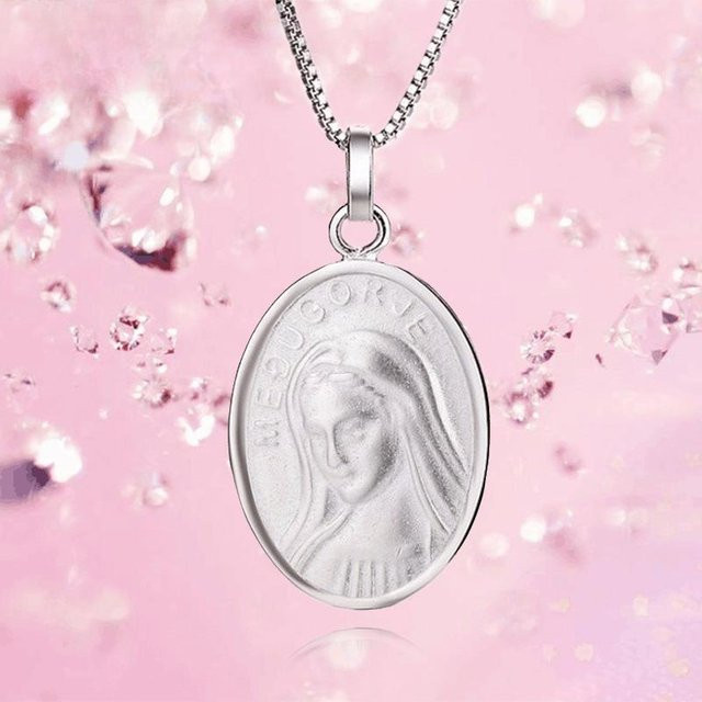Lucky Star Jewelry Anhänger, 925 Silber, Jungfrau Maria, Damen - Bild 1