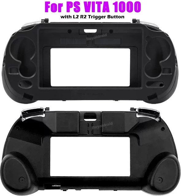 HeroAngel Ersatz-Handgriff Hülle für PS Vita 1000 in Schwarz mit L2 R2 Trigger-Tasten - Bild 1