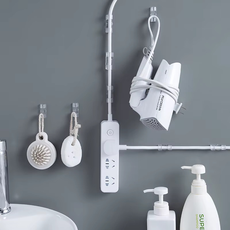 Selbstklebende USB Kabel Organizer Clips in Schwarz für Kabel Management am Desktop und an der Wand - Bild 3