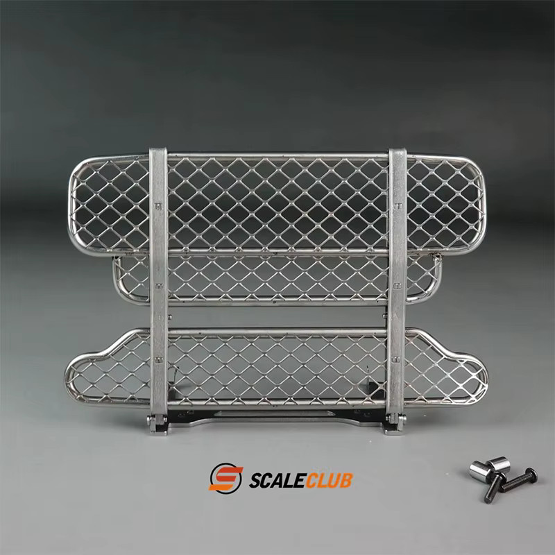 Scaleclub Tamiya 1/14 Anhänger LKW, Antikollisionssäule Beast Bull Bar, Metall, Silber - Bild 1