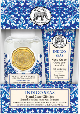 Michel Design Works Handpflegeset Indigo Seas, Handcreme 75ml & Seifenschaum 140ml - Bild 1