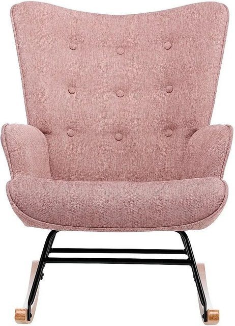 Vente-unique Sessel Elmina mit gerader Rückenlehne in Rosa meliert - Bild 1