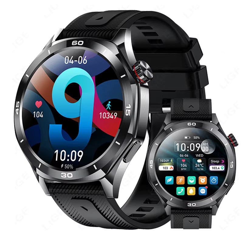 LIGE Smartwatch, Herren, Schwarz, Silikon, IP67 Wasserdicht - Bild 5