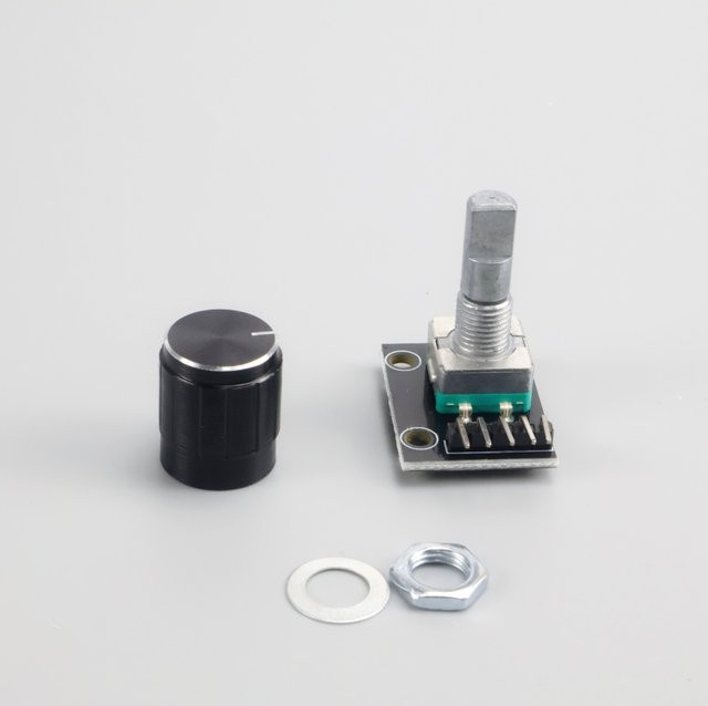 4 Stück KY-040 Drehgebermodul mit Knopfkappe, 360-Grad-Drehung, 5 V, für Arduino-Entwicklungsboards - Bild 1