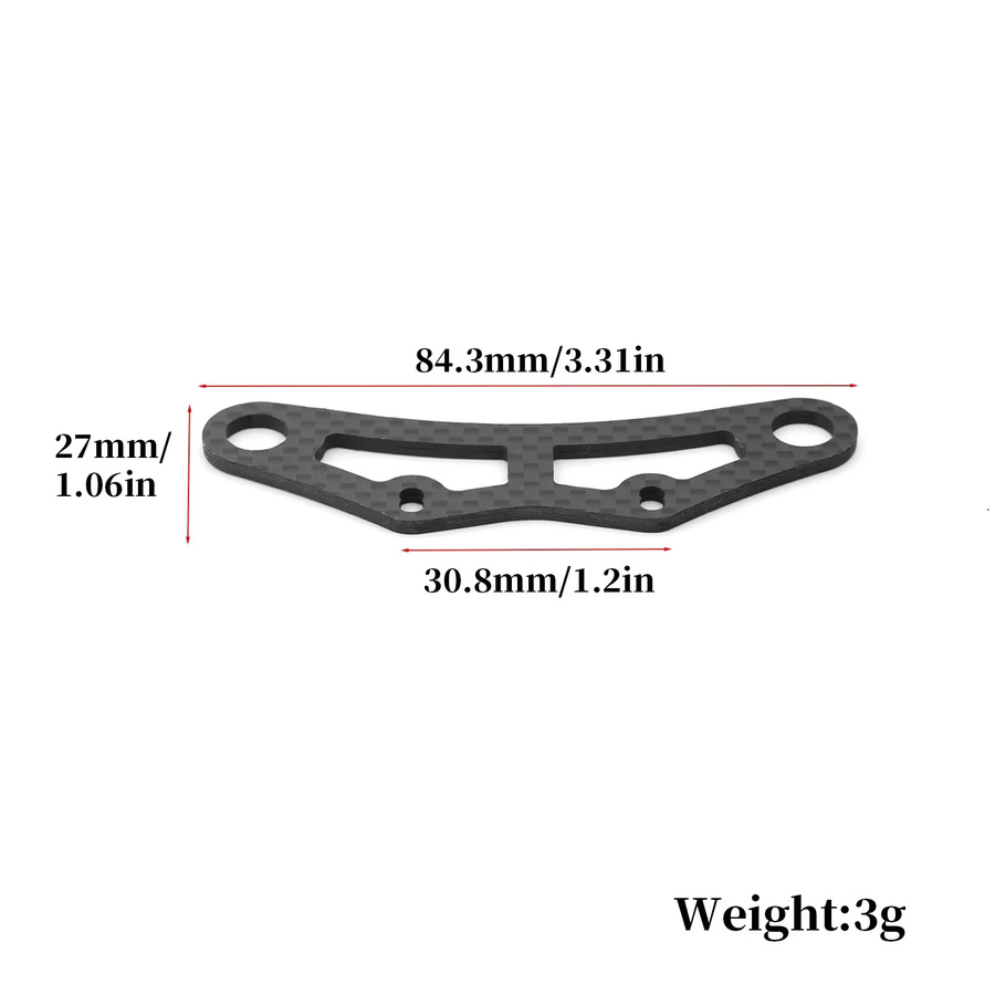 Tamiya Carbon Front Bumper Stützplatte, Zubehör, Schwarz - Bild 2
