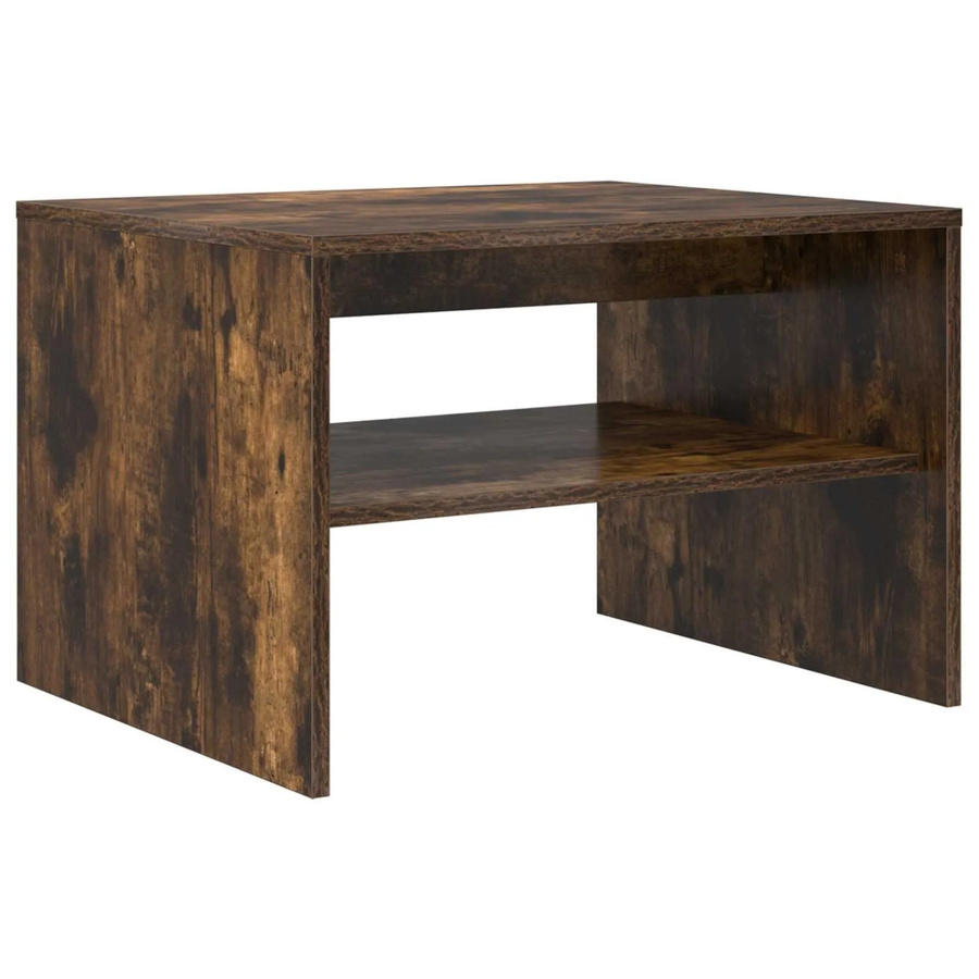 vidaXL Couchtisch aus Holzwerkstoff in Geräucherte Eiche, modern, Braun, B/T/H: 60 x 50 x 40 cm - Bild 2