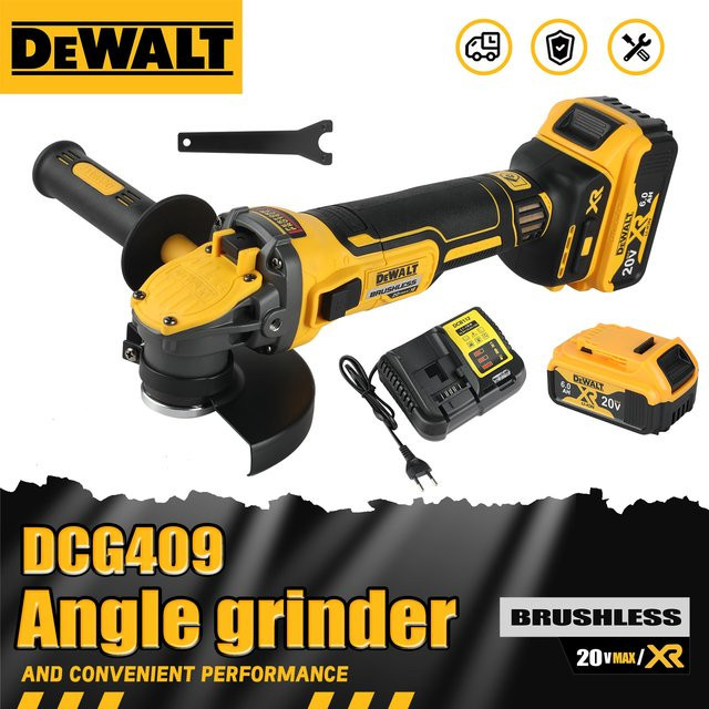 DeWalt Winkelschleifer DCG409, 20 V bürstenloser Akku-Schleifer, Gelb, 125 mm - Bild 1