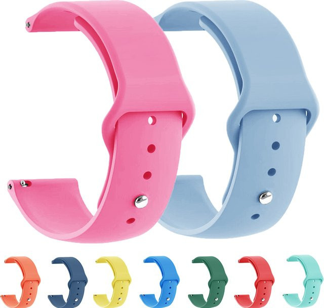 CAOWTAN Uhrenarmband Silikon, Bunt, Unisex, 22mm, 20mm - Bild 1