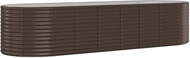 Furnicato Hochbeet aus verzinktem Stahl in Braun, B/T/H: 322 x 100 x 68 cm - Bild 1