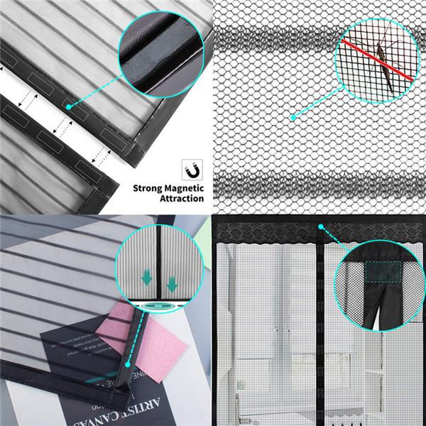 CGK Unlimited Home Moskitonetz Türvorhang mit Magneten als Fliegengitter gegen Insekten, Breite: 90 cm, Höhe: 220 cm - Bild 7
