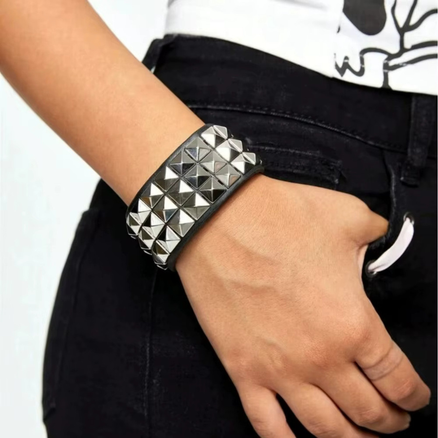 SUMENG Armband, Nieten, Silber, Unisex - Bild 2