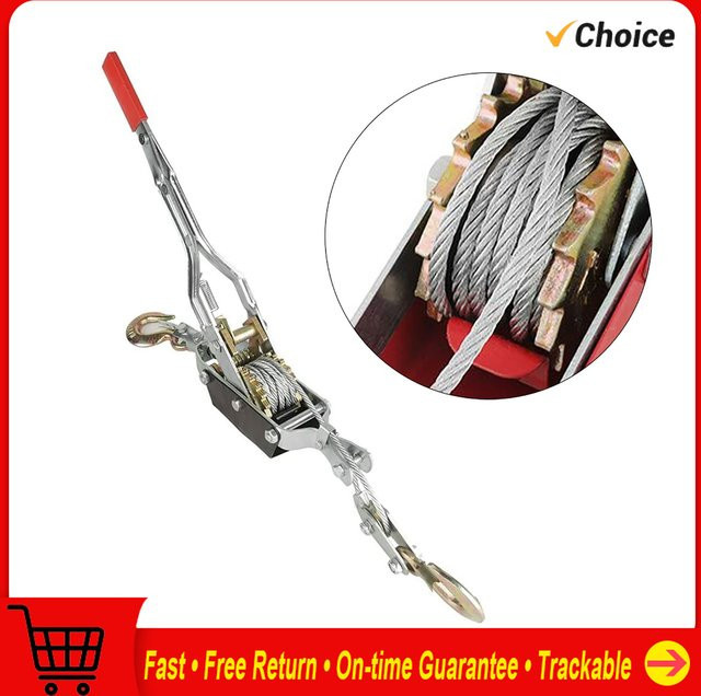 Meterk Hand Power Puller Drahtseilspanner mit Doppelhaken für Heavy Duty Anwendungen - Bild 1