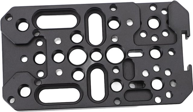 Shoemst Kamera Käseplatte Easy Plate aus Aluminium mit 1/4 und 3/8 Zoll Gewinde sowie Cold Shoe Halterung, Schwarz - Bild 1