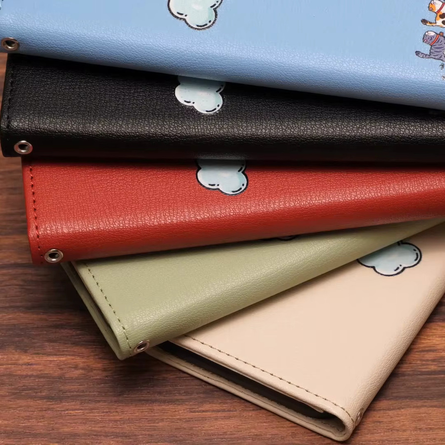 HKNR Leder Handyhülle mit Katzen-Design als Brieftasche für Samsung Galaxy S25 S24 S23 S22 S21 S20 Ultra Plus FE A16 A26 A36 A56 in Schwarz oder Grün - Bild 6
