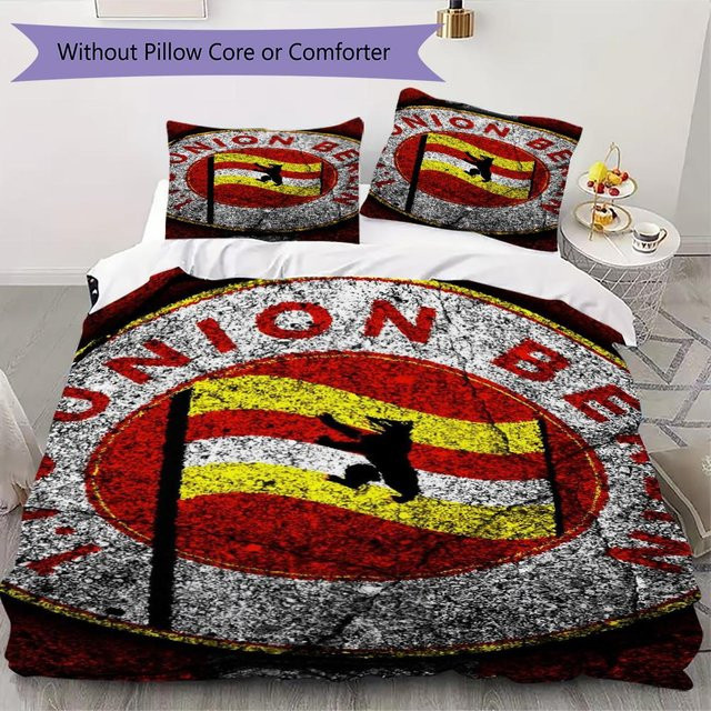 Union Berlin Muster Bettwäsche Steppset mit 1 Bettbezug und 2 Kissenbezügen, Mehrfarbig, B/H: 220 x 240 cm - Bild 1