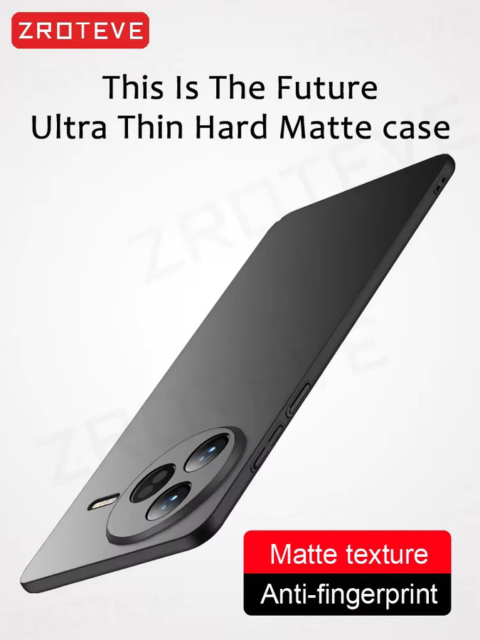 ZROTEVE Schlanke Harte PC-Matte Schutzhülle für Xiaomi Poco F7 Pro F6 F8 Pro Global in Rot oder Schwarz - Bild 5