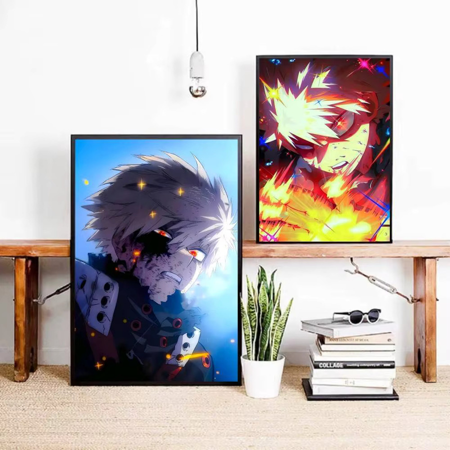 Selbstklebender Papierdruck Anime-Charakter Katsuki Bakugo Poster in Mehrfarbig für deine Wandgestaltung - Bild 4