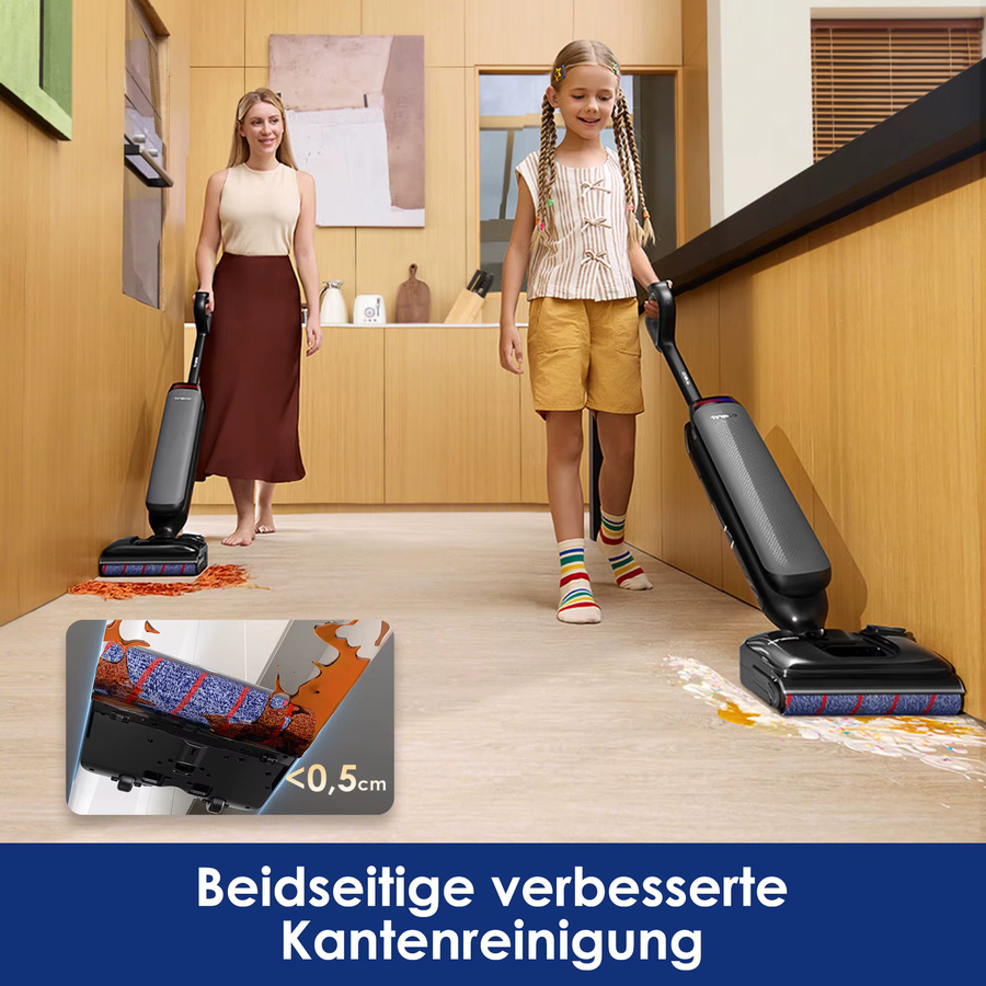 Tineco Floor One S7 Artist Nass Trockensauger mit DualBlock Anti-Tangle-Design, 85°C Flashdry und 180° Lay-Flat Funktion für Hartböden und Tierhaare - Bild 4