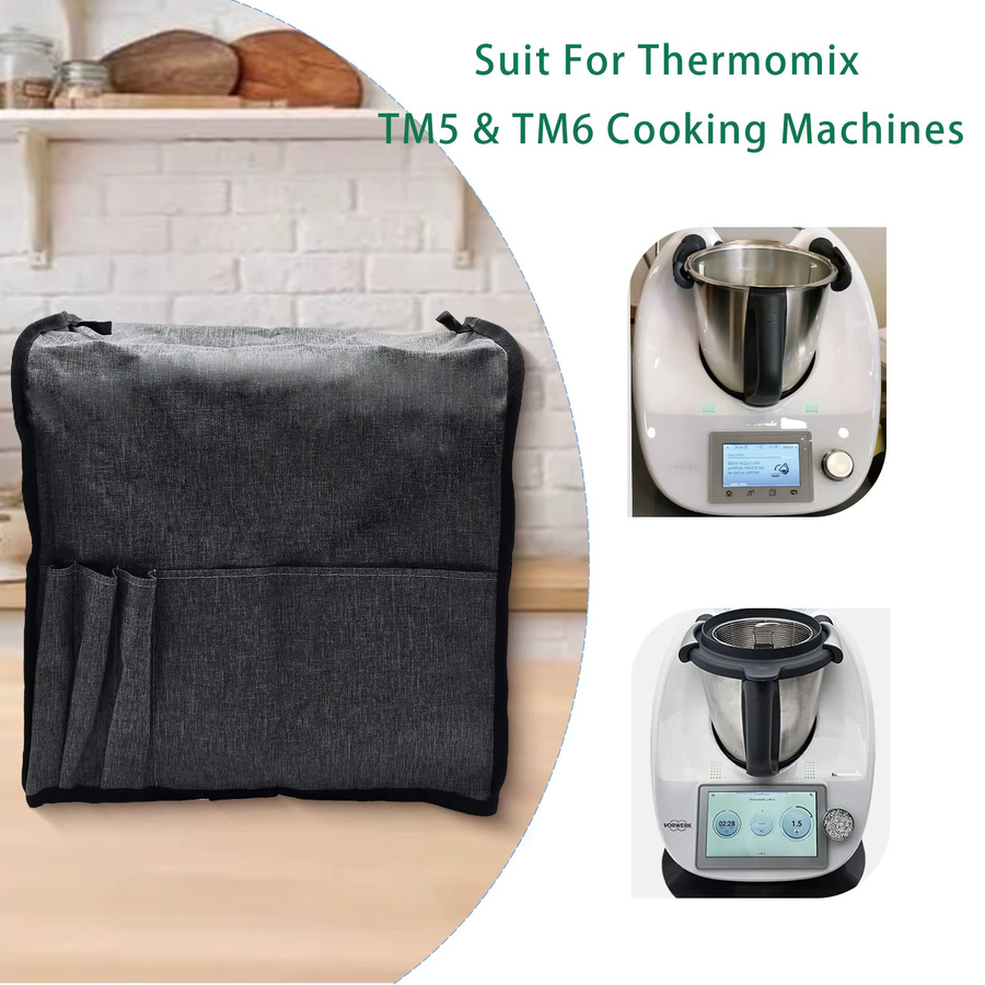 Vorwerk Thermomix Staubschutz für TM5 und TM6, atmungsaktive Maschinenabdeckung in Grün - Bild 4