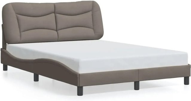 vidaXL Bettgestell Hvar ohne Matratze in Beige, B/T/H: 140 x 200 x 74,5 cm - Bild 1