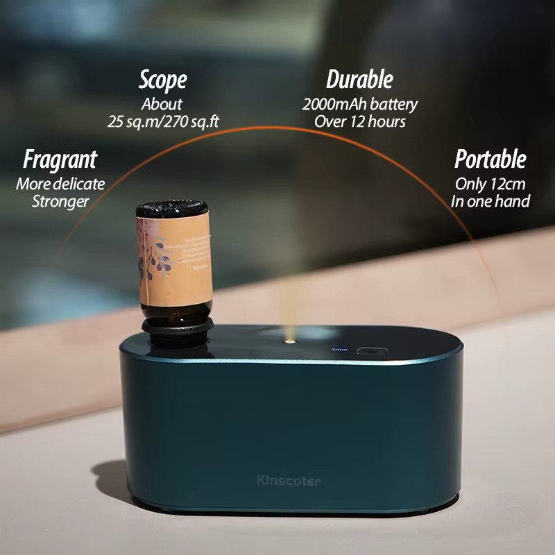 Kinscoter Elektrischer wasserloser Aromatherapie-Diffusor in Schwarz - Bild 2
