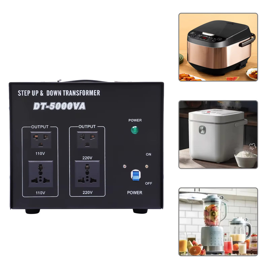 Bymaocar Elektrischer Spannungskonverter 5000 W Auf- und Ab-Spannungswandler in Schwarz für Kaffeemaschinen, Wasserkocher und Entsafter - Bild 6
