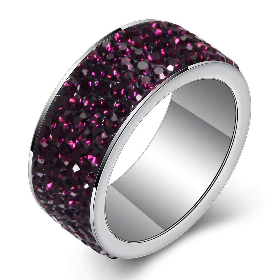 VQYSKO Ring 316L Edelstahl, CZ Kristall, Damen - Bild 2