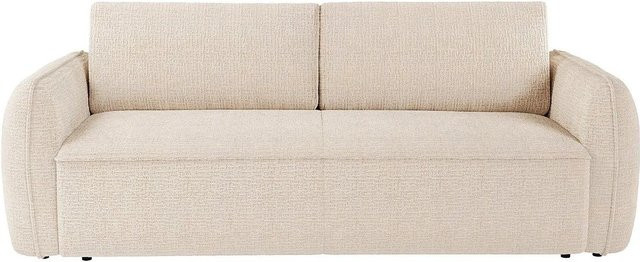 Maison Céphy Schlafsofa Selivo in Beige mit Chenille-Stoff und Armlehnen, Breite: 208 cm - Bild 1