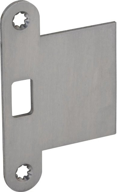 BKS Schließblech für Schaltschloss 1895/1595 aus Edelstahl in Silber, Breite: 100 mm, Höhe: 62,5 mm mit Lappen - Bild 1