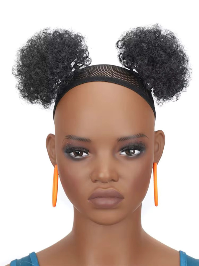 Old Street Afro-Puff-Haarknoten für Kinder mit Clips - Bild 4