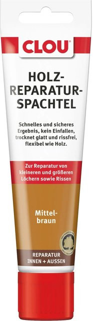 Clou Holzreparatur-Spachtel in Mittelbraun mit 55 g - Bild 1