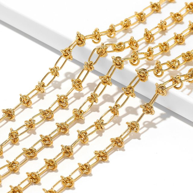 Luksteel Halskette Edelstahl Gold, 1 Meter, Herren - Bild 1