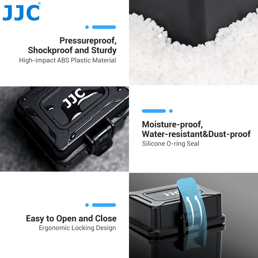 Jjc Tragbarer Kamera Karten- und Batterieorganisator in Schwarz für Nikon EN-EL9 EN-EL10, Ricoh DB-110, Canon NB-13L, Sony NP-BX1 und Fujifilm NP-50 - Bild 5