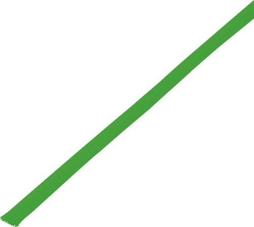 TRU Components Geflechtschlauch Grün aus PET, Durchmesser: 6 bis 12 mm, Länge: 10 m - Bild 1